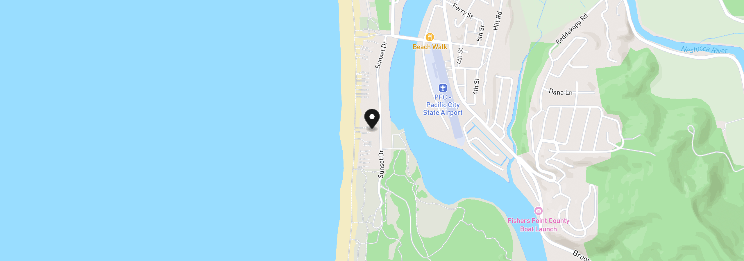 Map showing the location of 35750 Sunset Dr, Pacific City, OR 97135