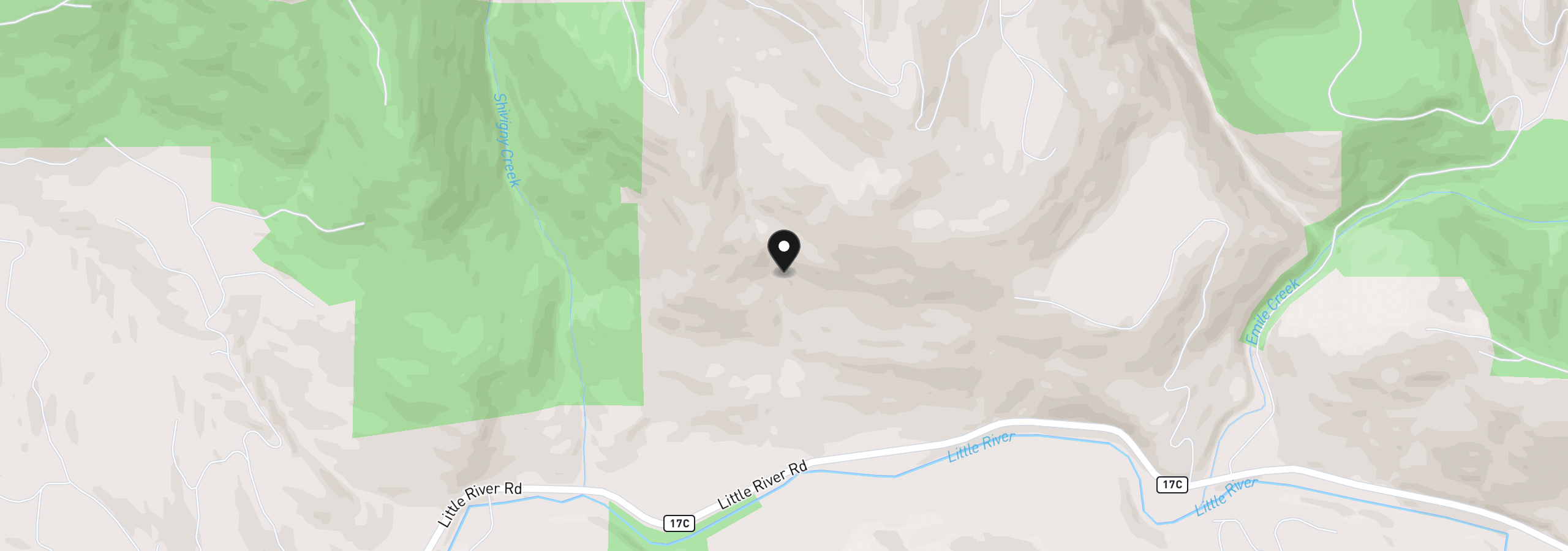 Map showing the location of 14536 Little River Rd, Glide, OR 97443