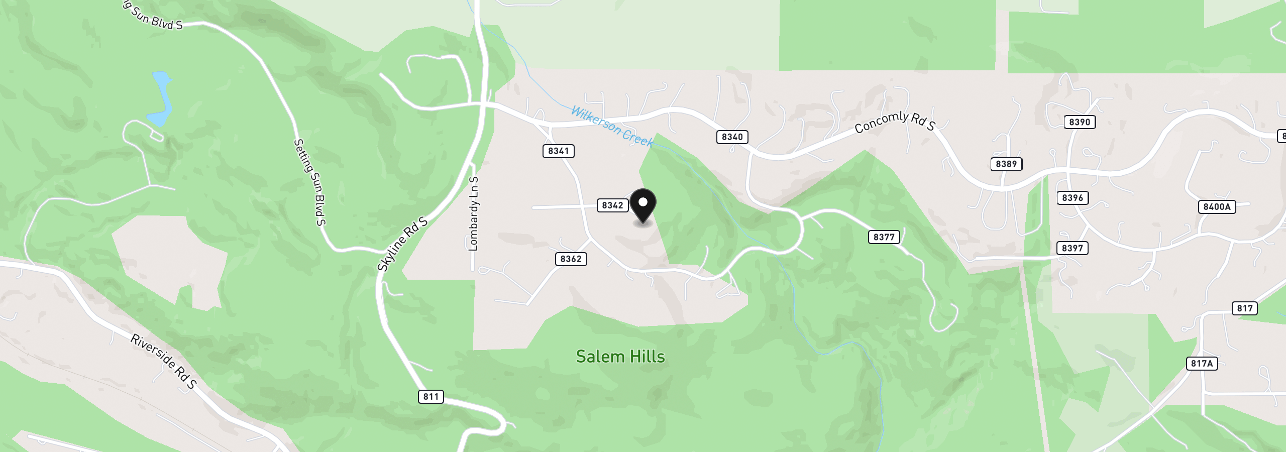 Map showing the location of 3794 E Nanitch Cir, Salem, OR 97306