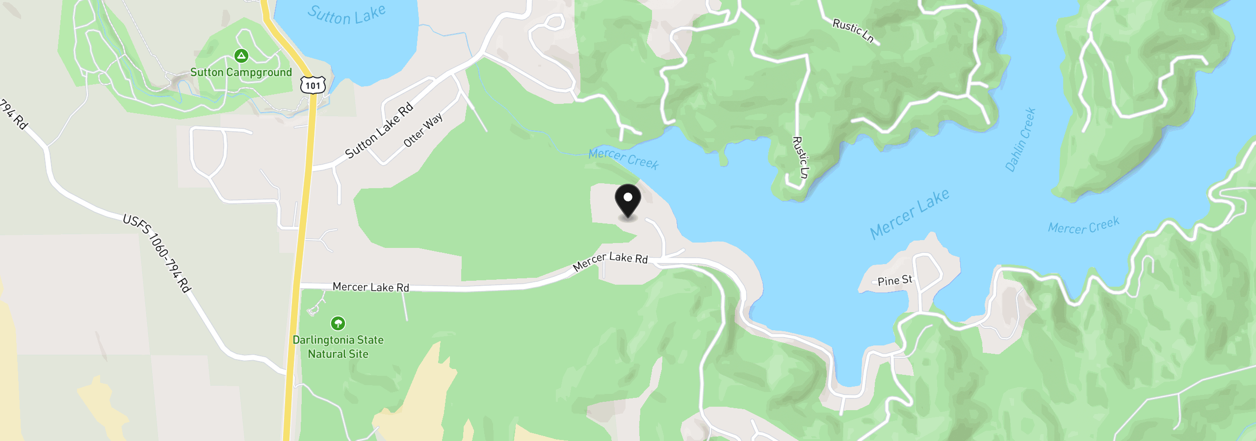 Map showing the location of 88875 Bayberry Ln 21, Florence, OR 97439