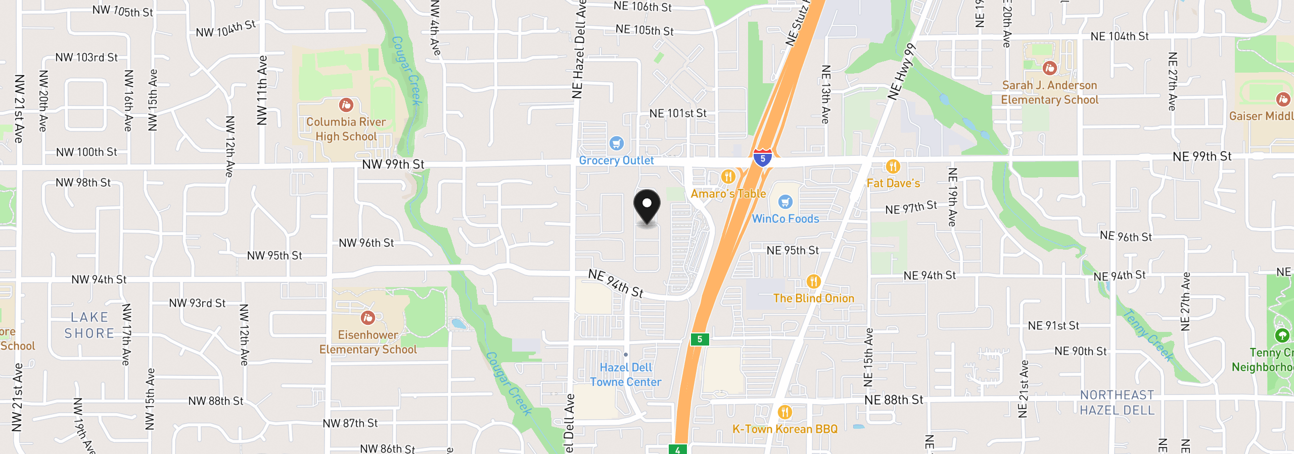 Map showing the location of 507 NE 99th St 89, Vancouver, Wa 98665
