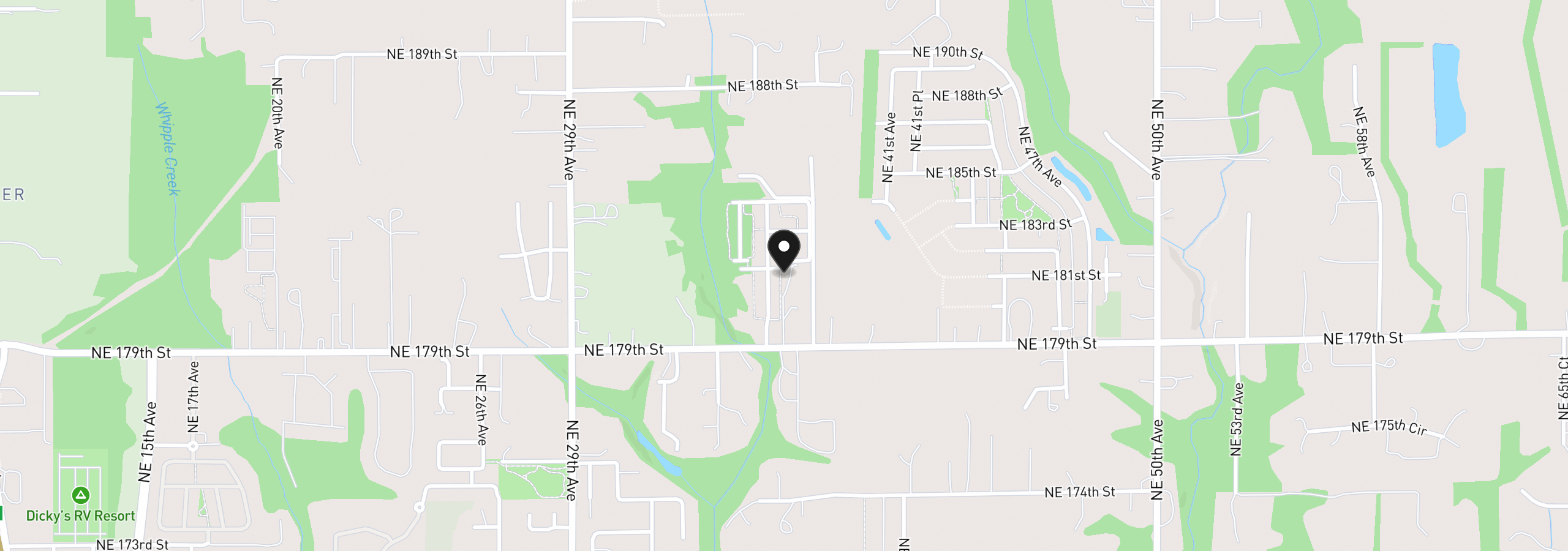 Map showing the location of 18029 NE 35th Ave, Ridgefield, Wa 98642