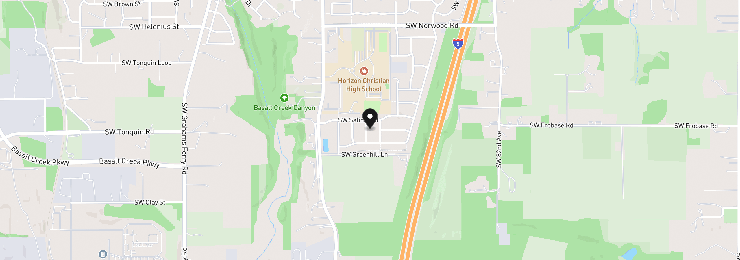 Map showing the location of 23770 SW Wenatchee Ter, Tualatin, OR 97062