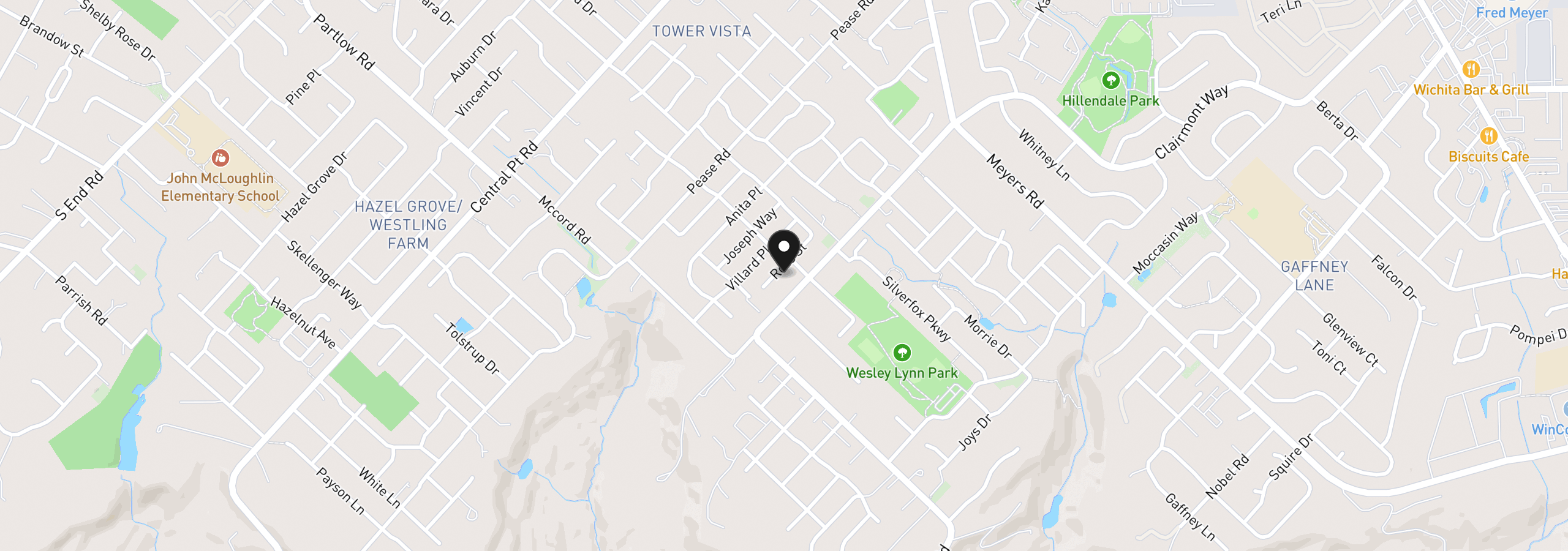Map showing the location of 12656 Ross St, Oregon City, OR 97045