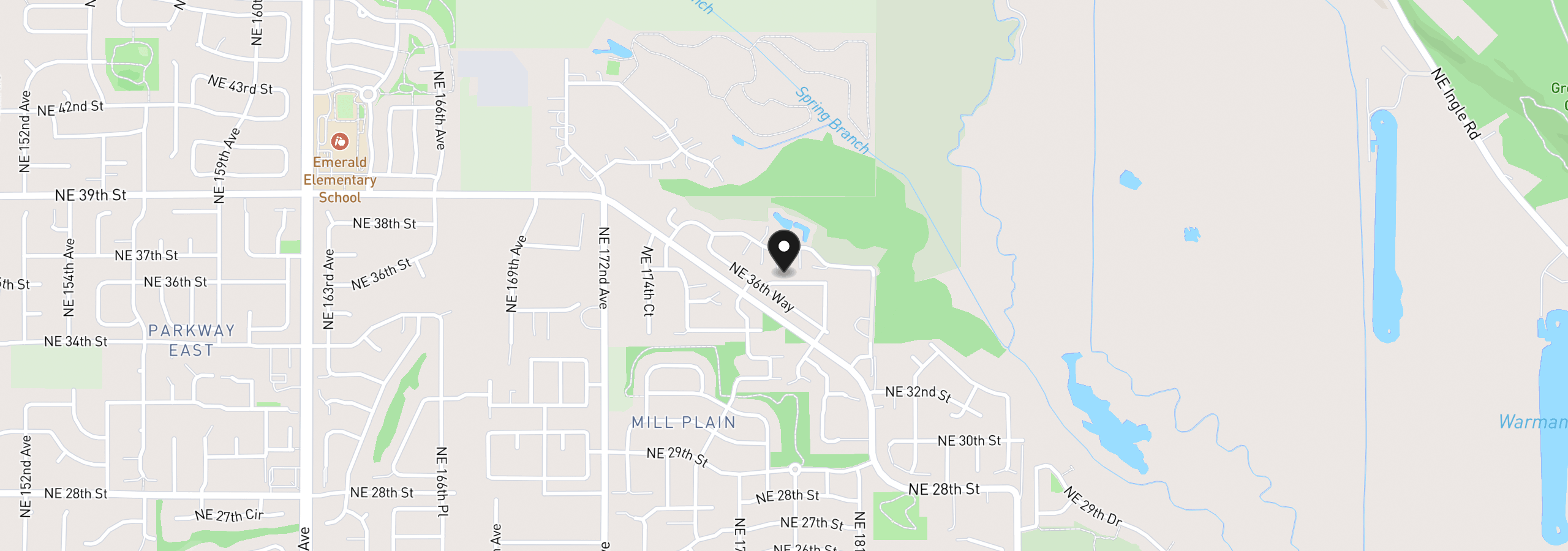 Map showing the location of 17804 NE 37th St, Vancouver, Wa 98682