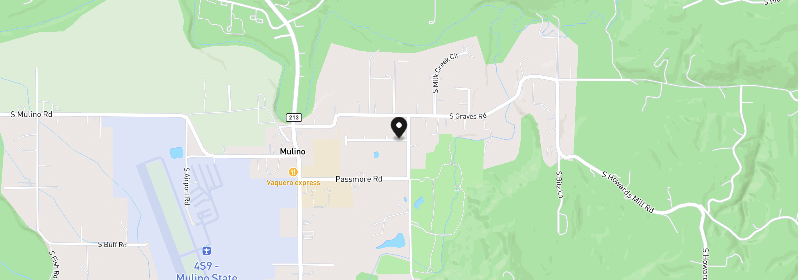 Map showing the location of 14097 S Kora Louise Ln, Mulino, OR 97042