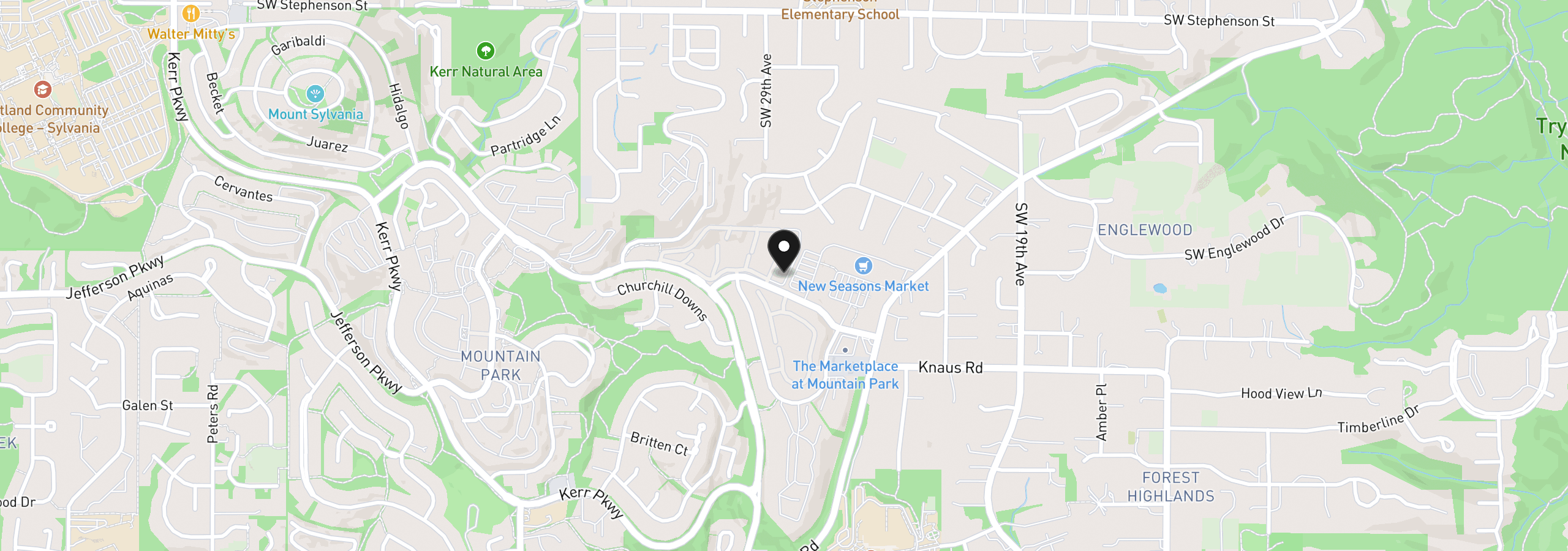 Map showing the location of 6 Condolea Dr, Lake Oswego, OR 97035
