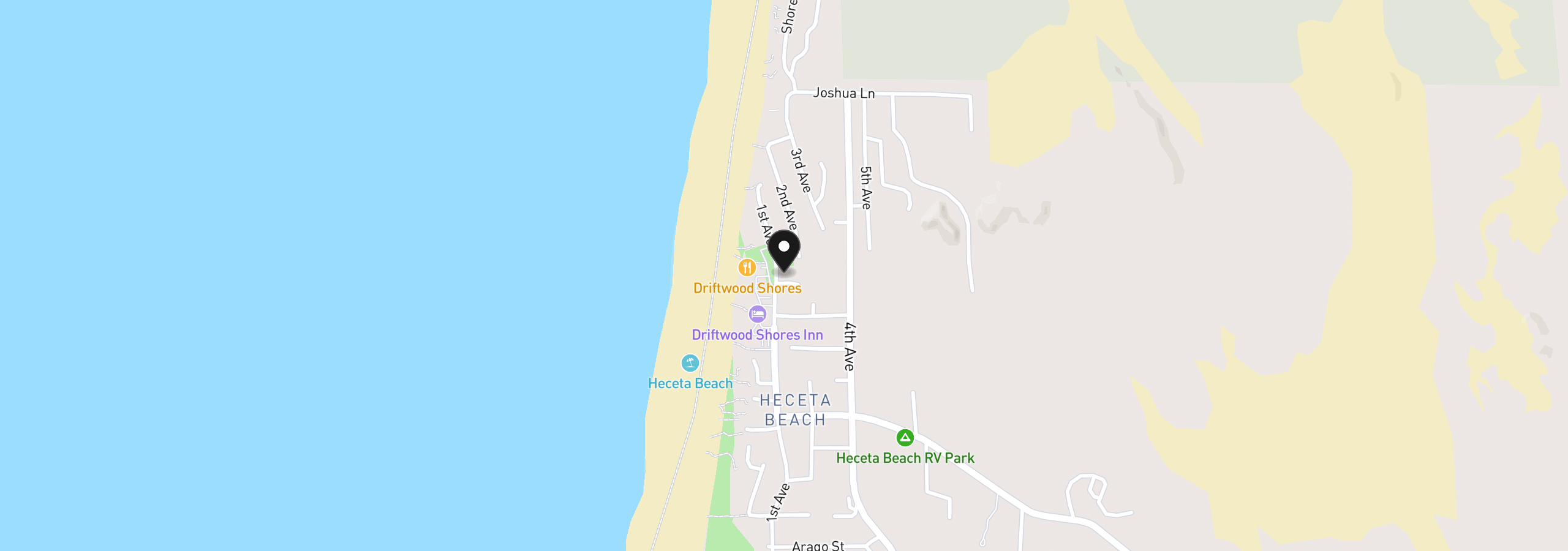 Map showing the location of 4561 Arch St, Florence, OR 97439