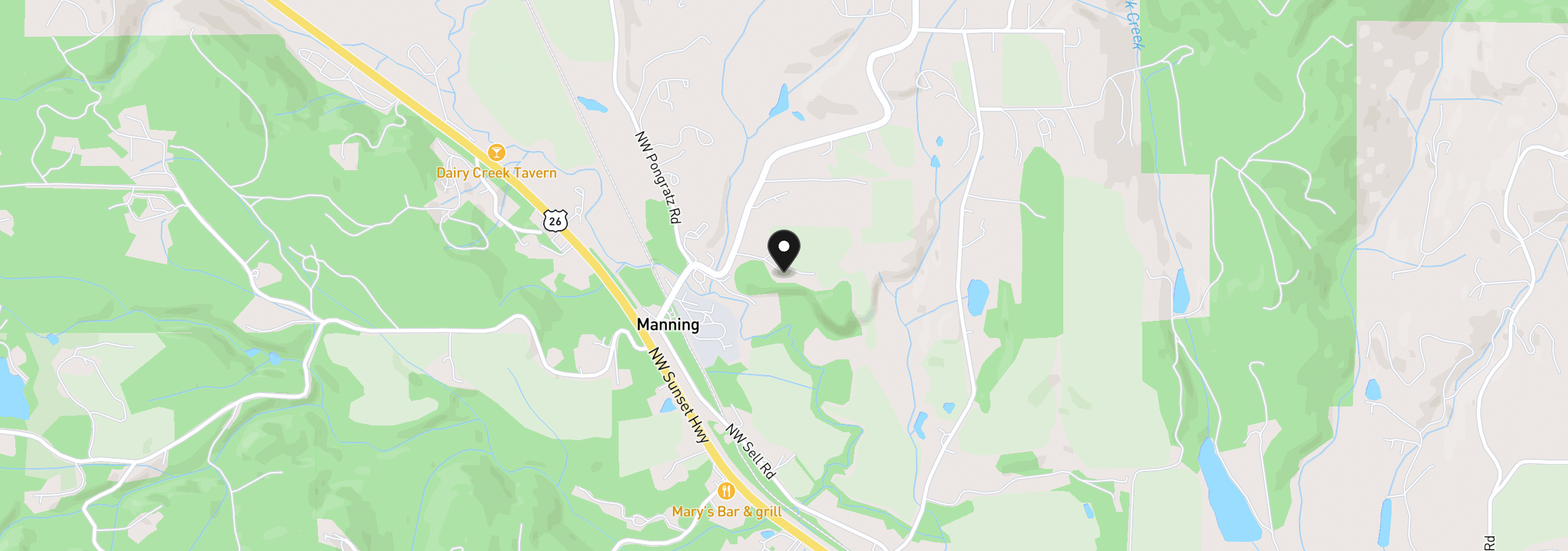 Map showing the location of 20270 NW Pihl Rd, Banks, OR 97106
