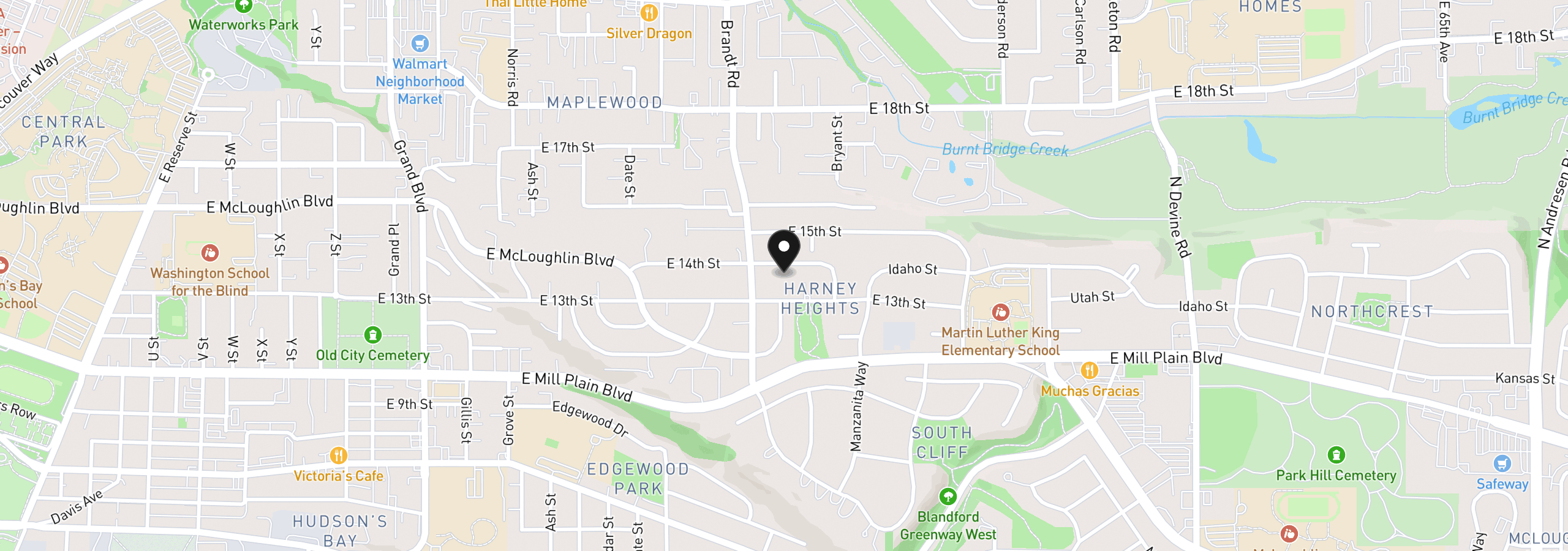 Map showing the location of 4001 E 14th St, Vancouver, Wa 98661