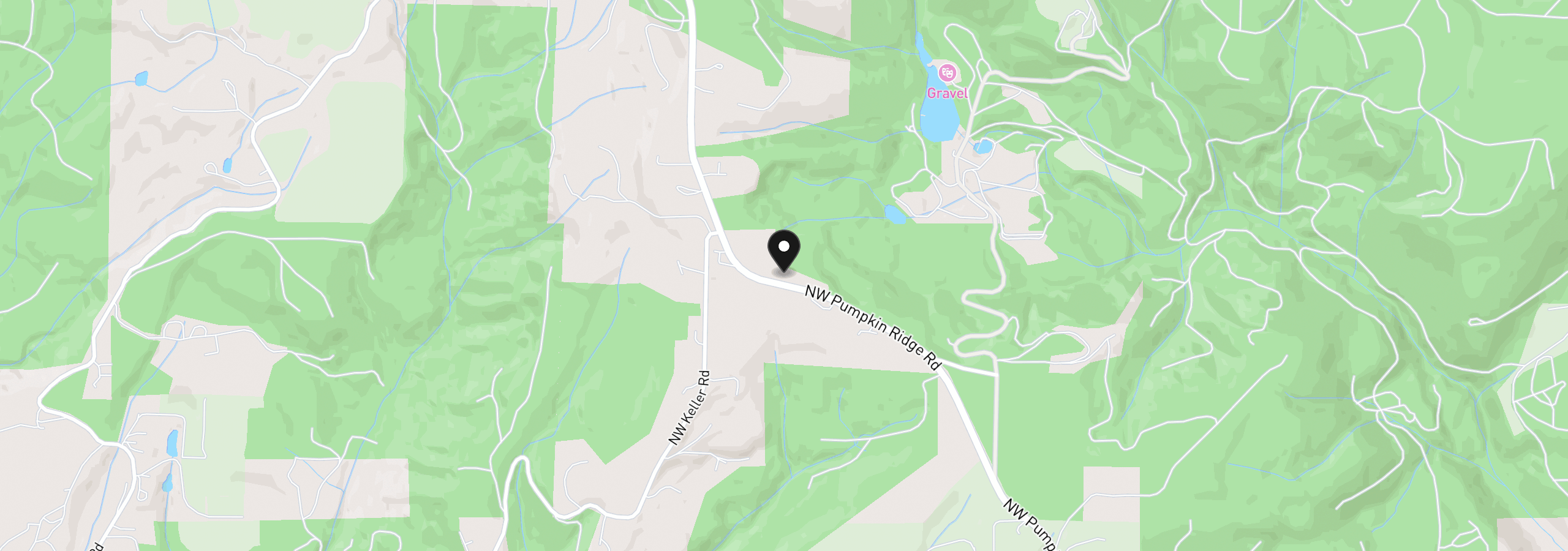 Map showing the location of 20802 NW Pumpkin Ridge Rd, North Plains, OR 97133