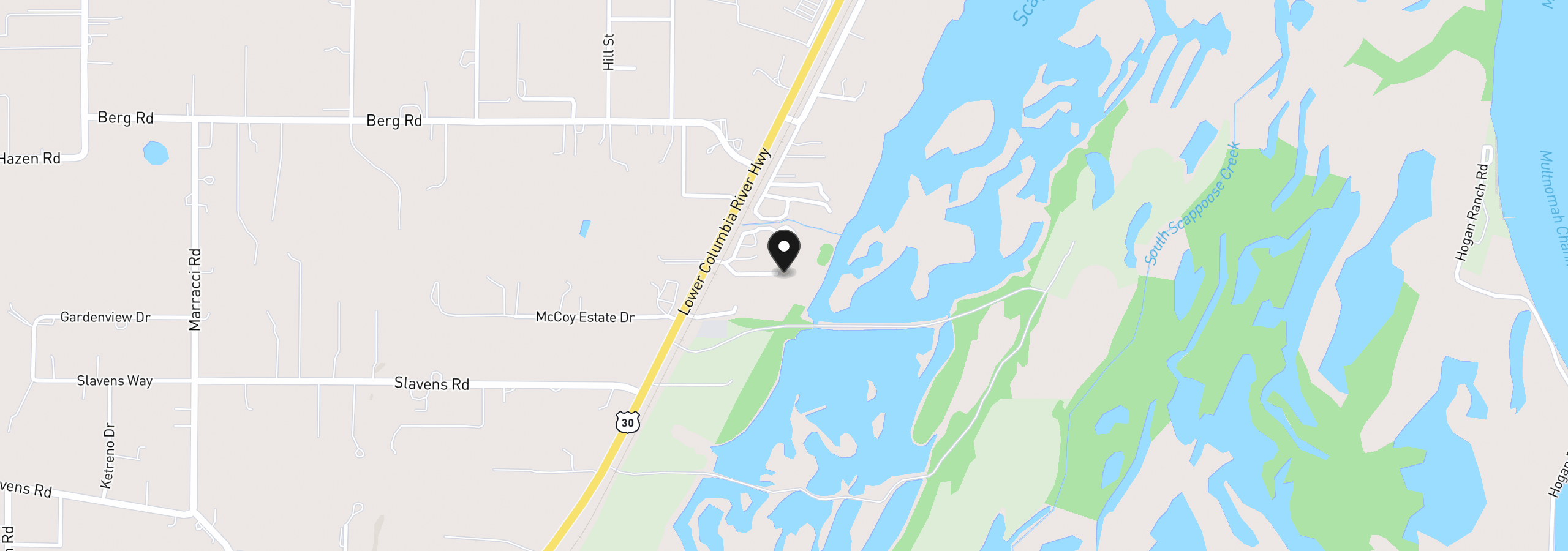 Map showing the location of 56078 Century Dr, Warren, OR 97053