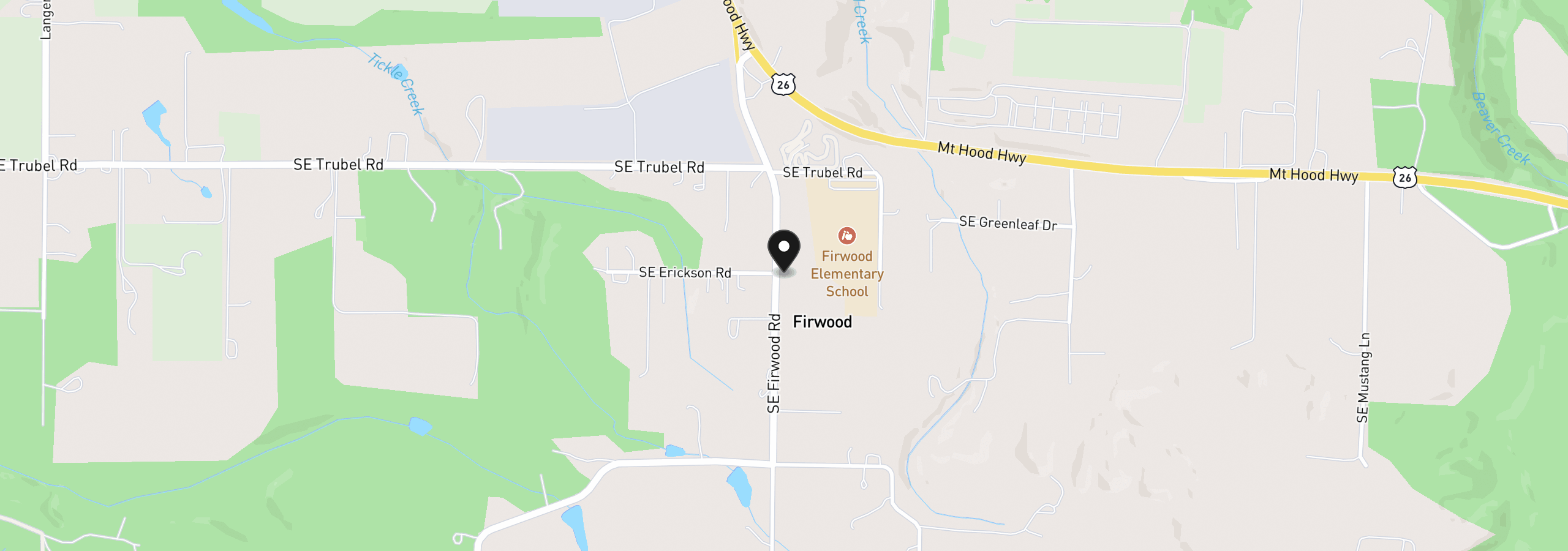 Map showing the location of 20880 SE Firwood Rd, Sandy, OR 97055