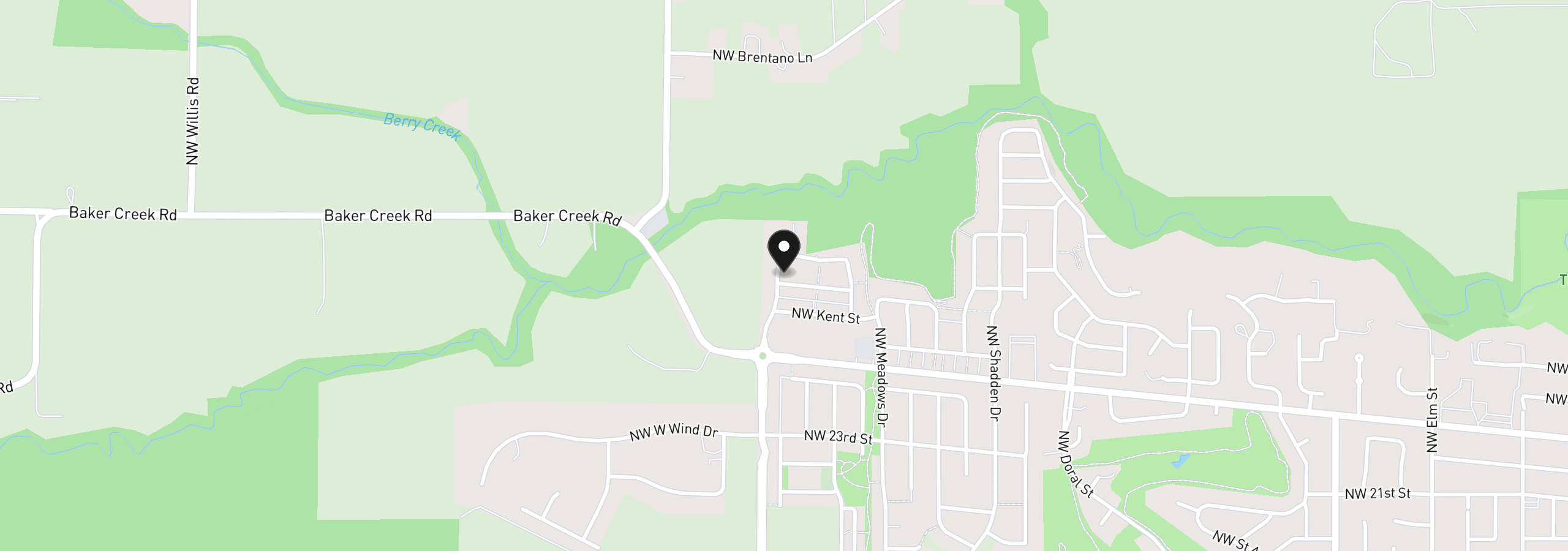 Map showing the location of 2007 NW Wessex St, McMinnville, OR 97128