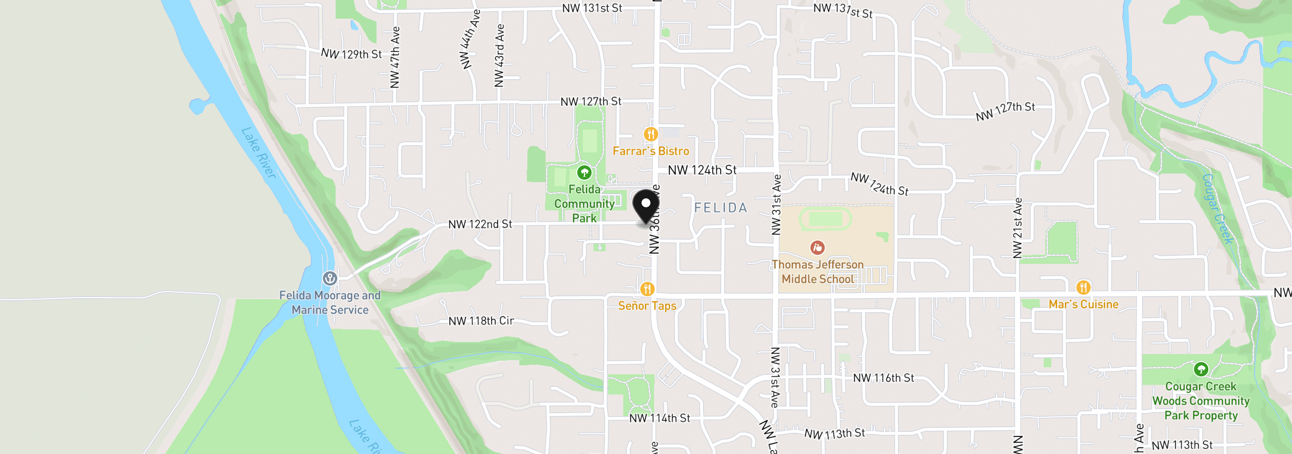 Map showing the location of 3605 NW 122nd St, Vancouver, Wa 98685