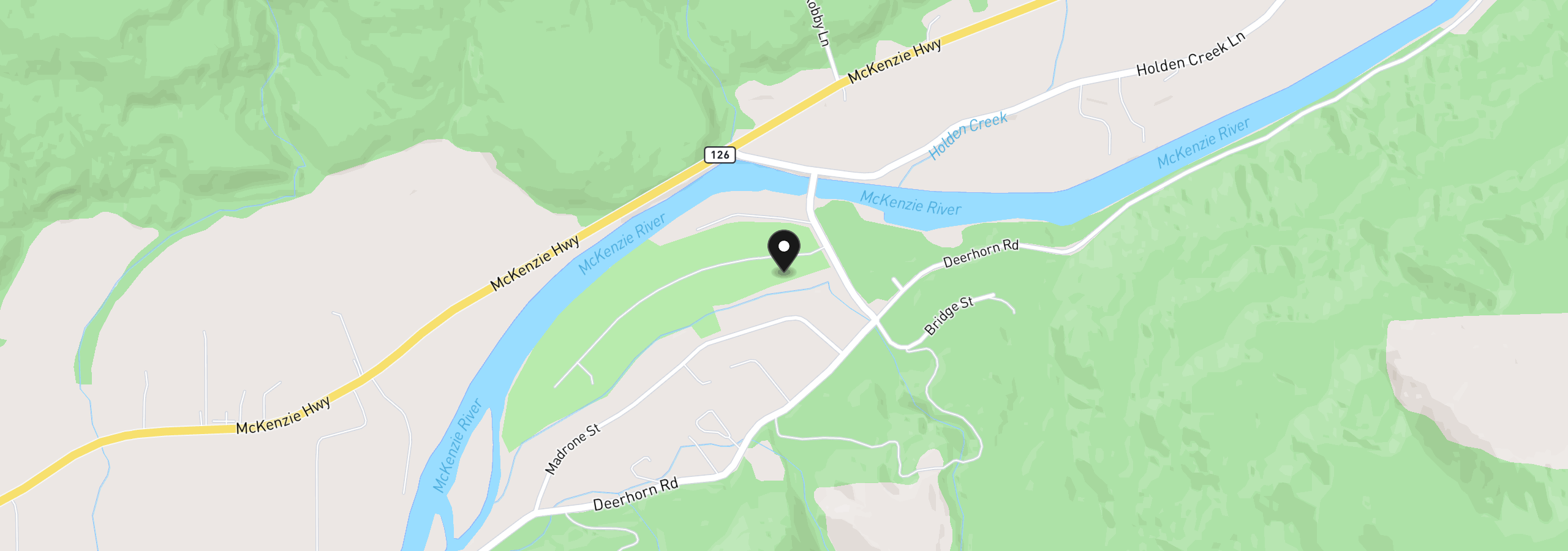 Map showing the location of 0 Omlid Dr 26, Springfield, OR 97478