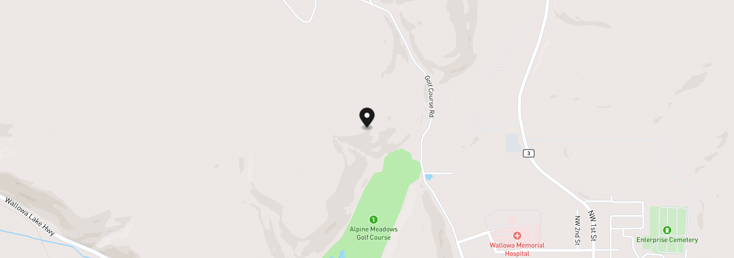 Map showing the location of 81550 Wade Gulch Ln, Enterprise, OR 97828