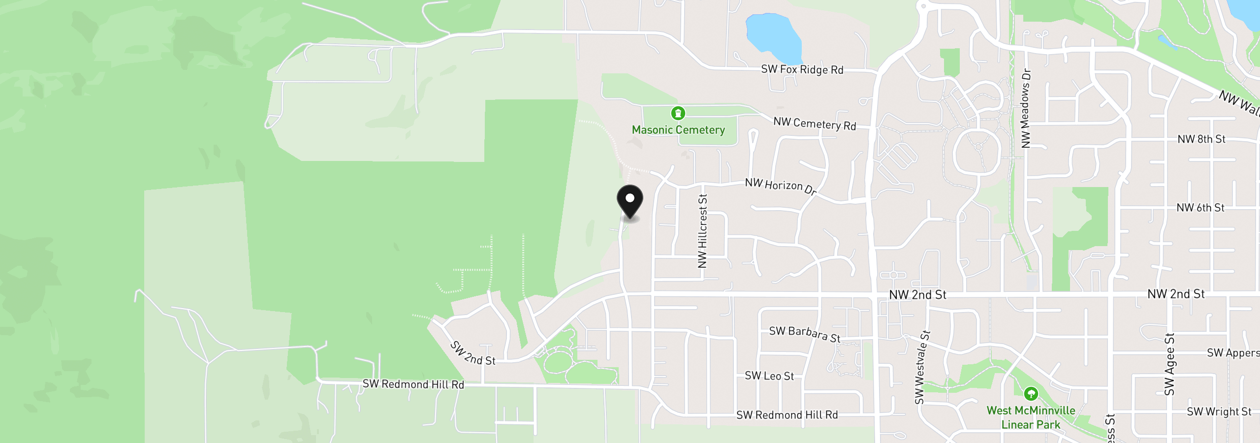 Map showing the location of 496 NW Valleys Edge St, McMinnville, OR 97128