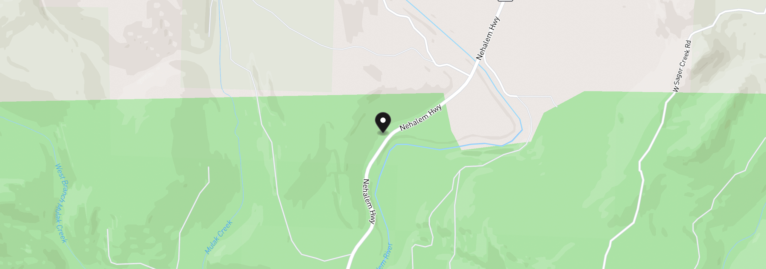 Map showing the location of 76201 Highway 202, Birkenfeld, OR 97016
