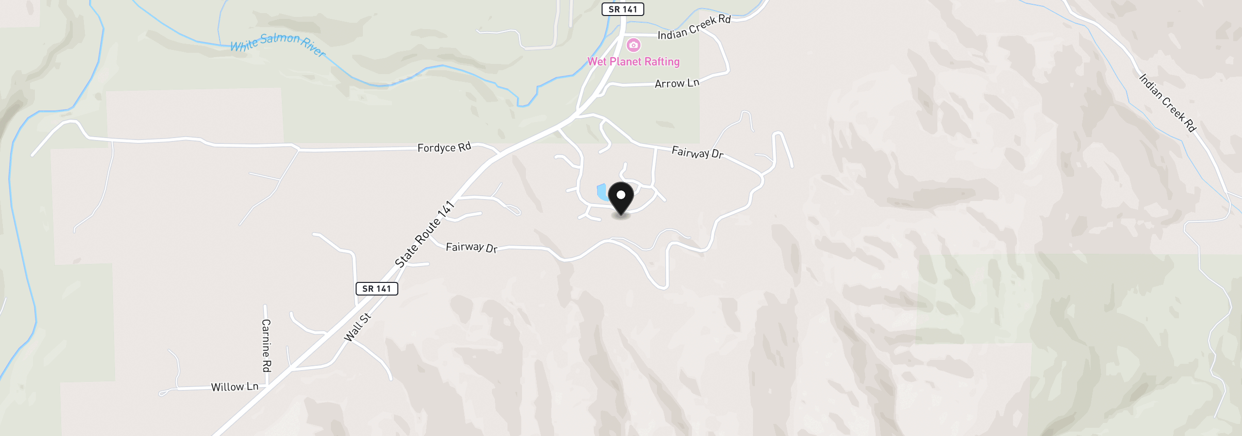 Map showing the location of Lot 16 Husum Greens, White Salmon, Wa 98672