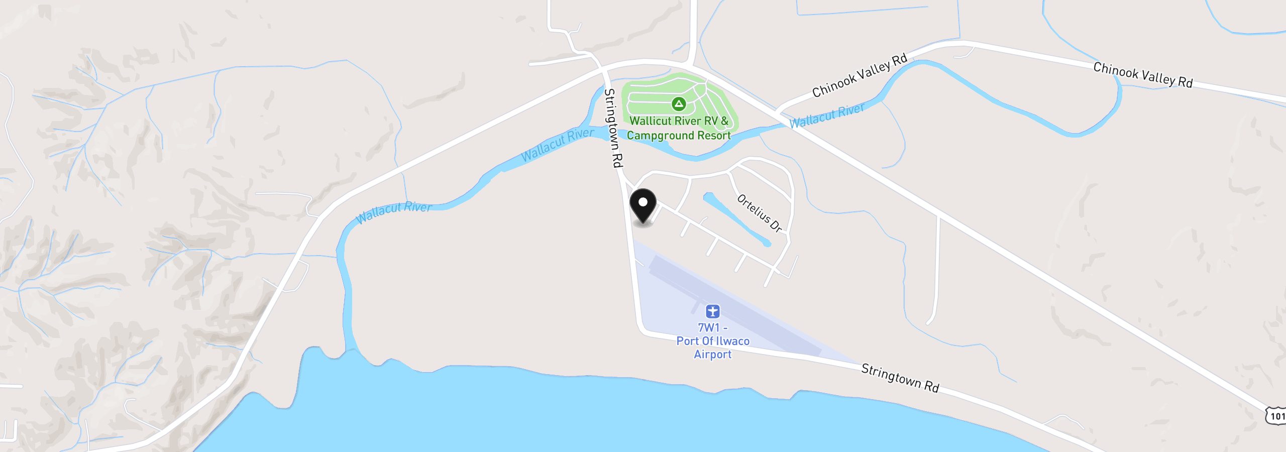 Map showing the location of 6804 Chattam Way, Ilwaco, Wa 98624