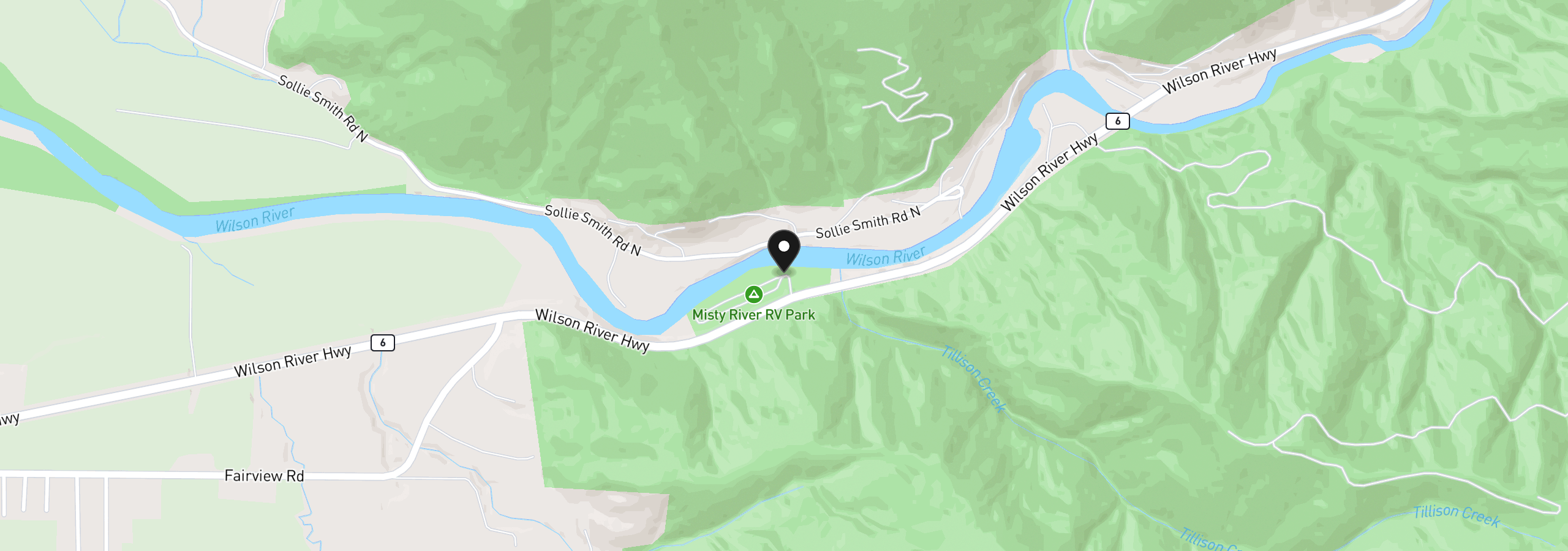 Map showing the location of 12745 Wilson River Hwy, Tillamook, OR 97141