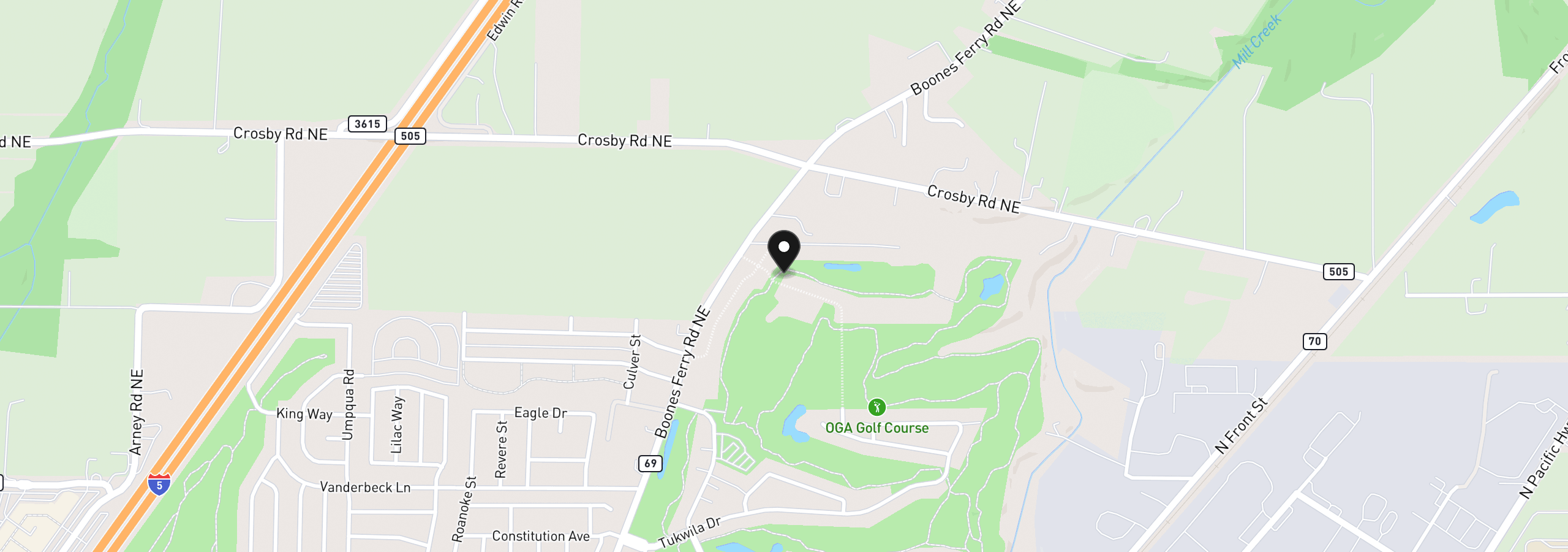 Map showing the location of 795 Magnolia Ave, Woodburn, OR 97071
