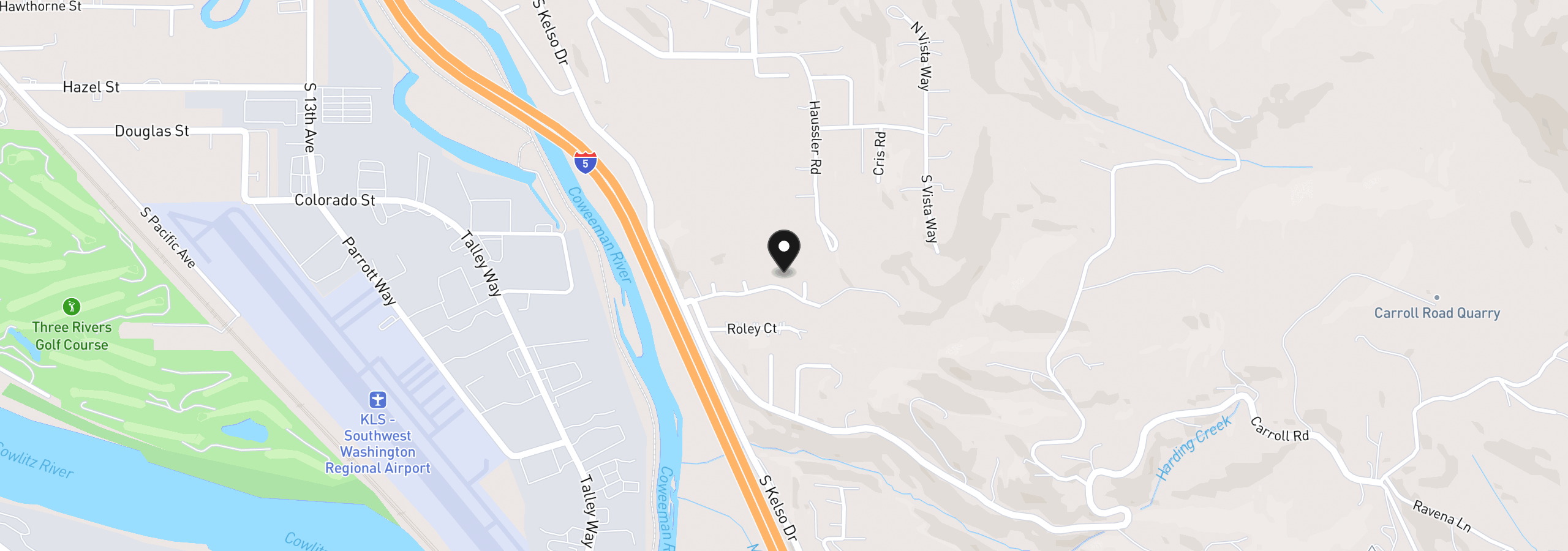 Map showing the location of 133 Cedar Falls Dr, Kelso, Wa 98626