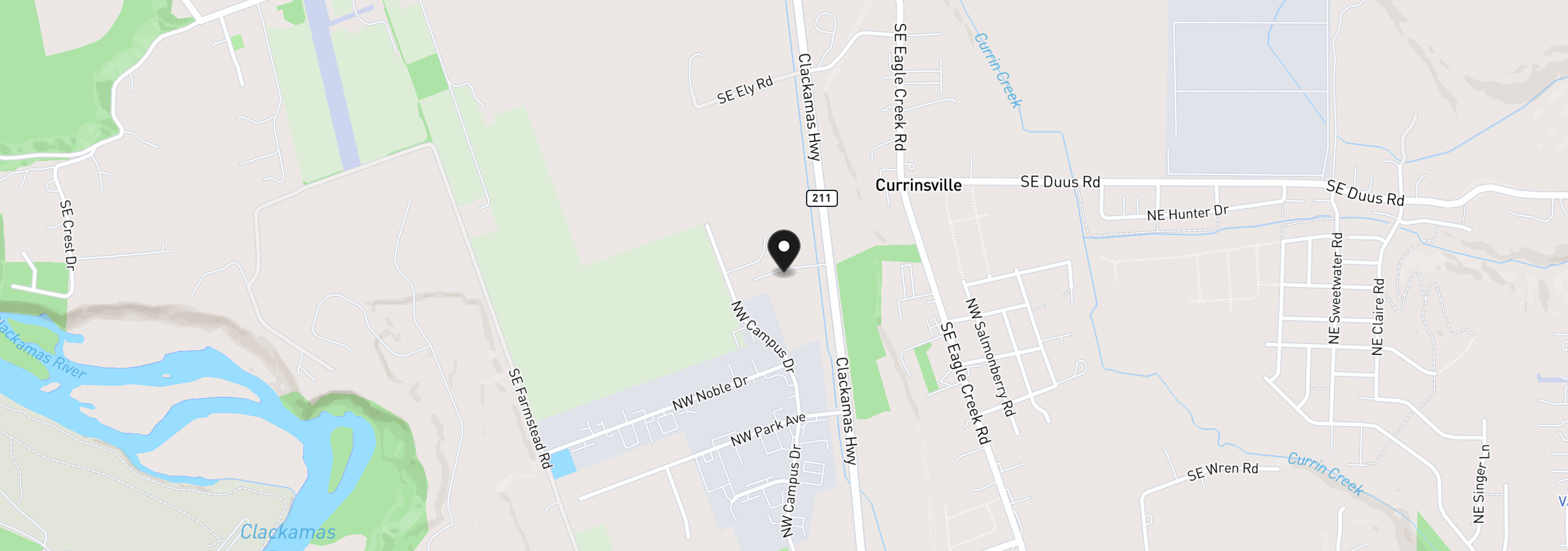 Map showing the location of 3070 NW Campus Dr, Estacada, OR 97023