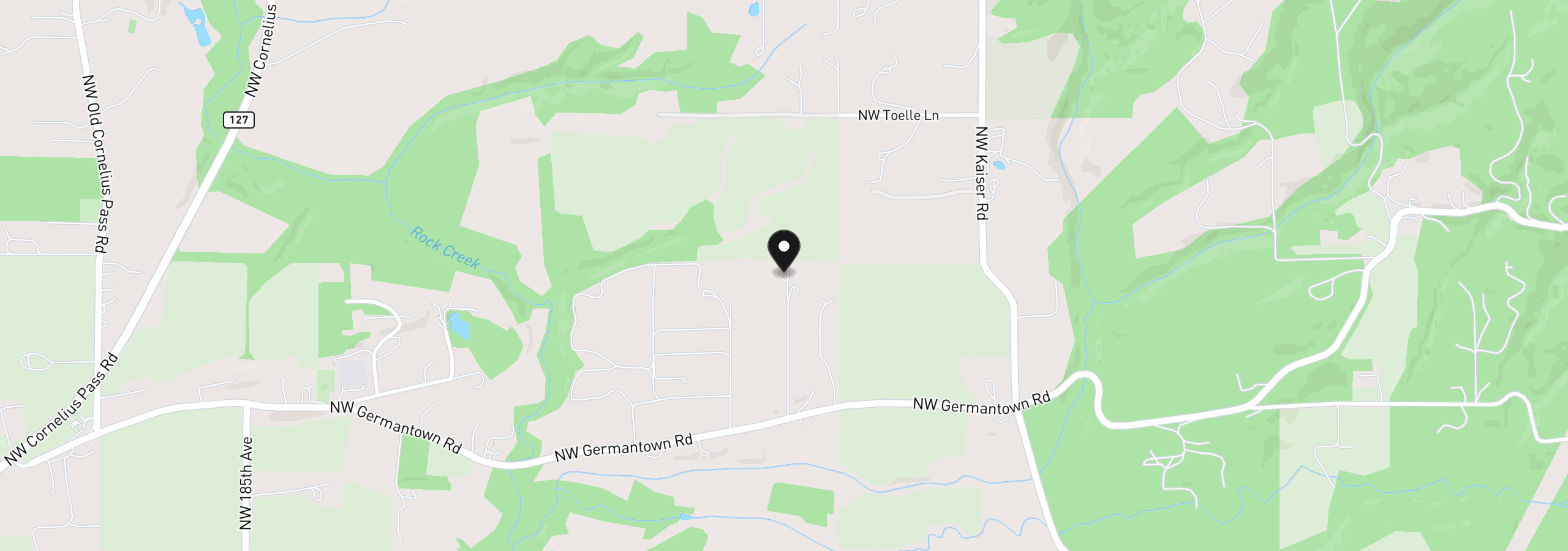 Map showing the location of 16685 NW Germantown Rd, Portland, OR 97231