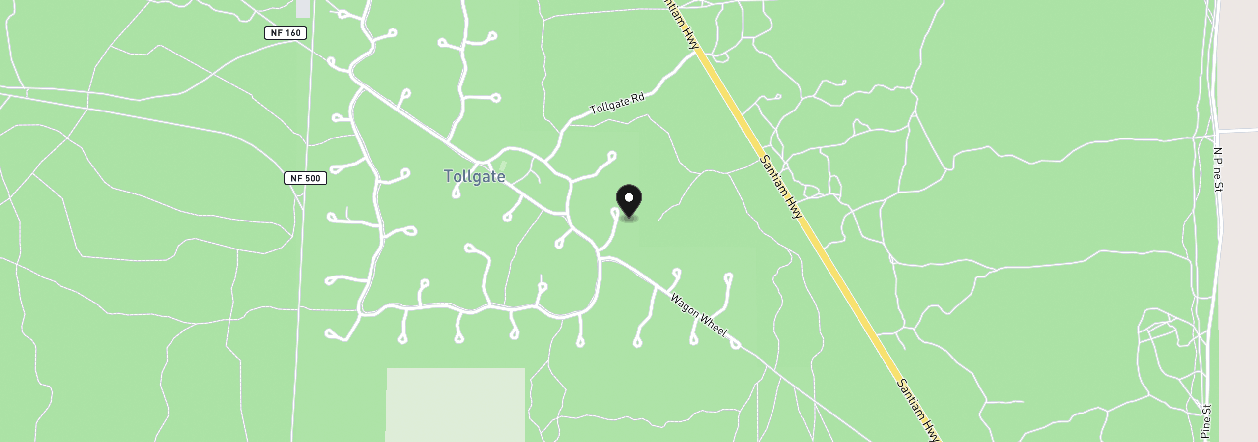 Map showing the location of 69322 Hackamore, Sisters, OR 97759