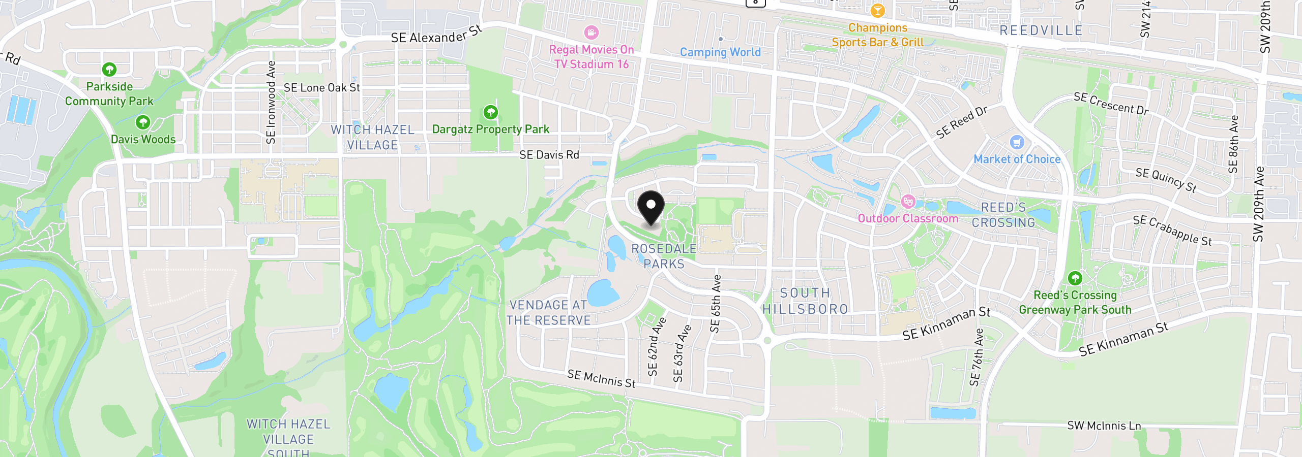 Map showing the location of 3943 SE Centifolia Ave, Hillsboro, OR 97129