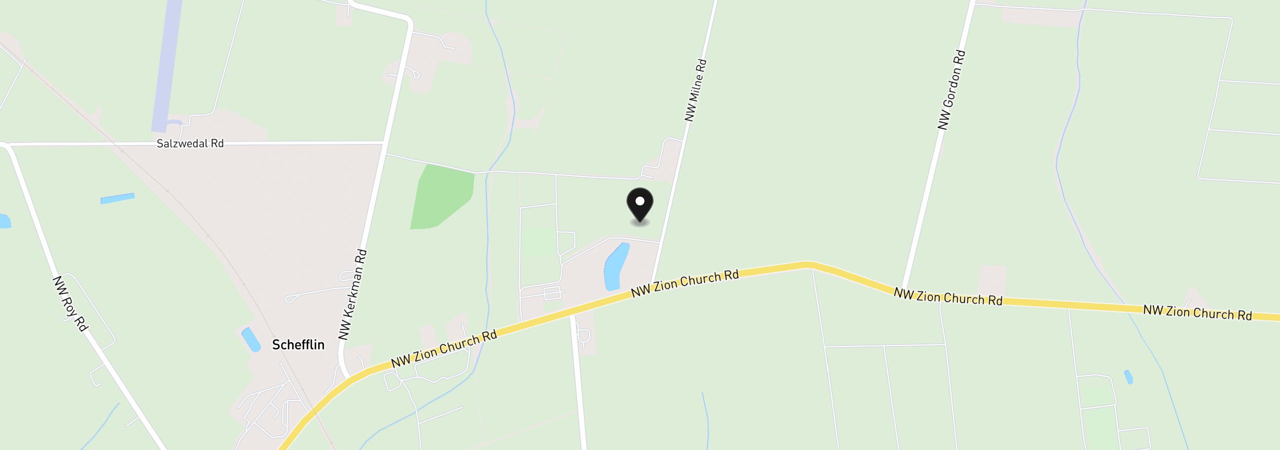 Map showing the location of 7601 NW Milne Road- Rd, Cornelius, OR 97113