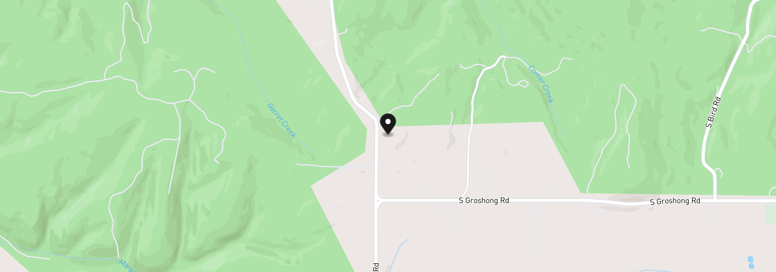 Map showing the location of 38252 S Blair Rd, Molalla, OR 97038