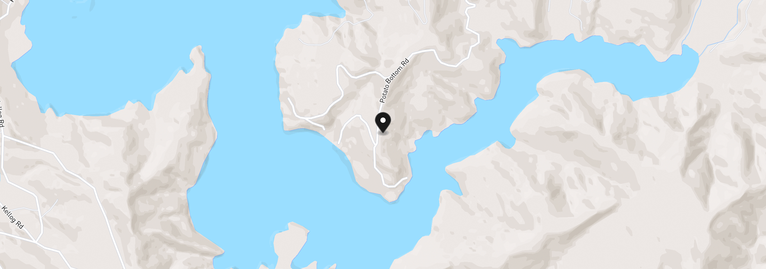 Map showing the location of 3 Potato Bottom Rd 604, Lakeside, OR 97449