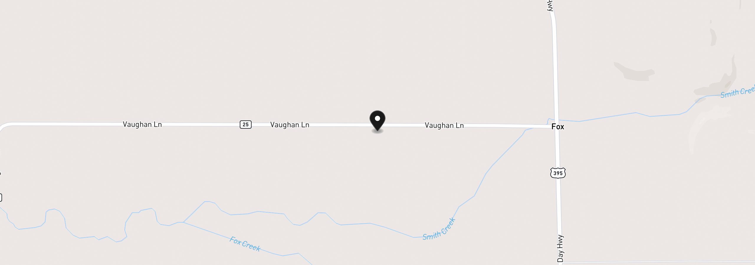 Map showing the location of 55884 Vaughan Ln, Fox, OR 97856