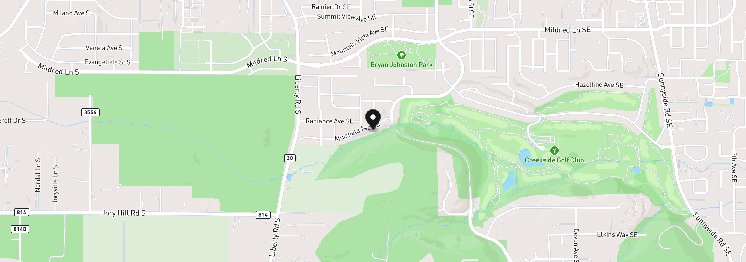 Map showing the location of 232 Muirfield Ave, Salem, OR 97306