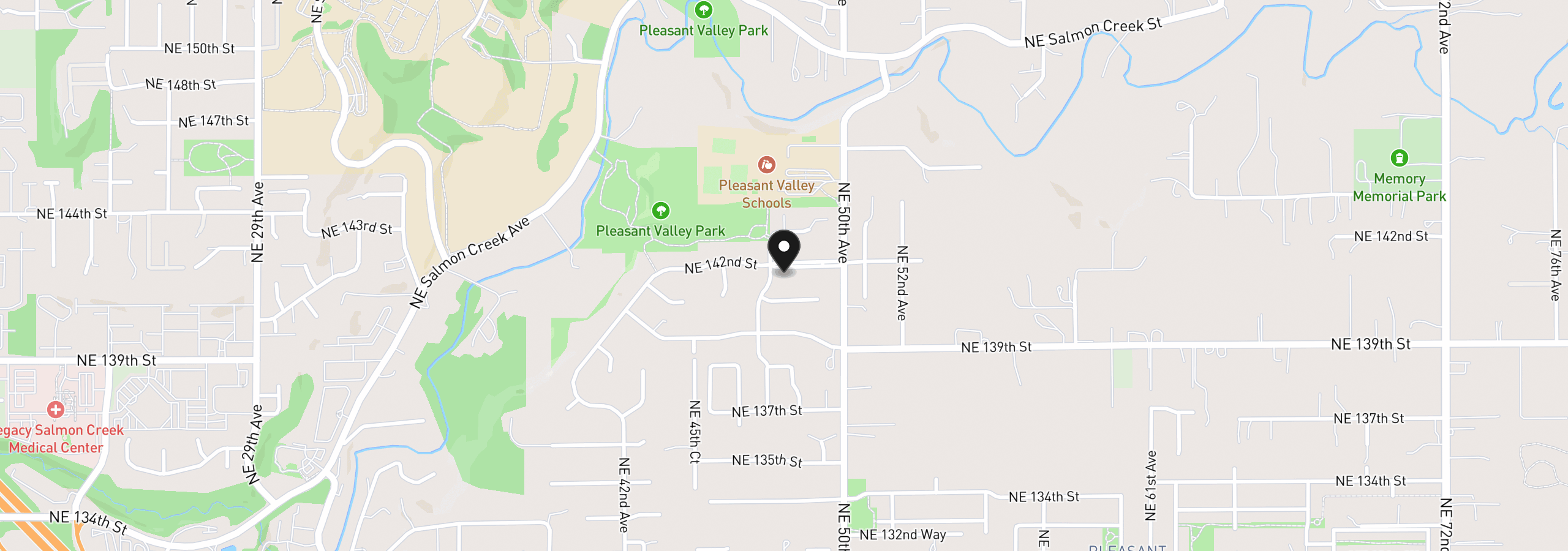 Map showing the location of 4715 NE 142nd St, Vancouver, Wa 98686