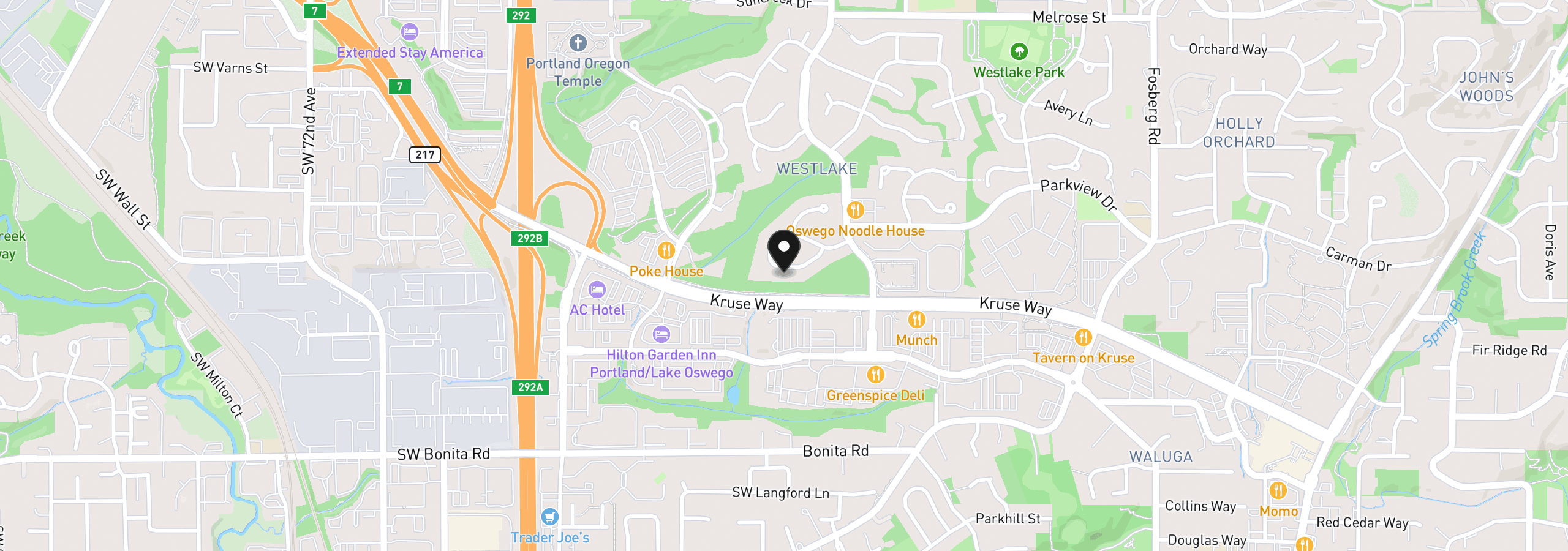 Map showing the location of 5698 Charles Cir, Lake Oswego, OR 97035