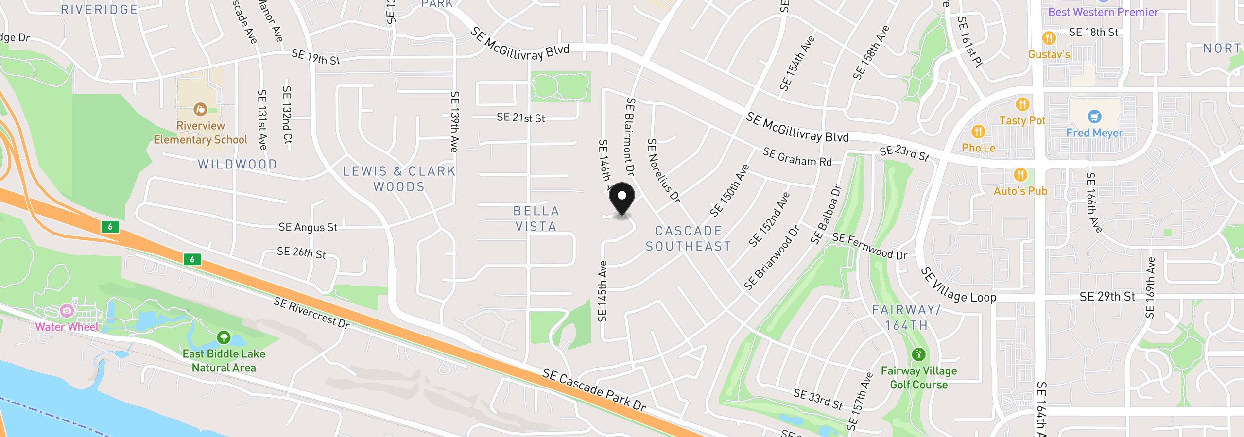 Map showing the location of 14515 SE 25th Cir, Vancouver, Wa 98683