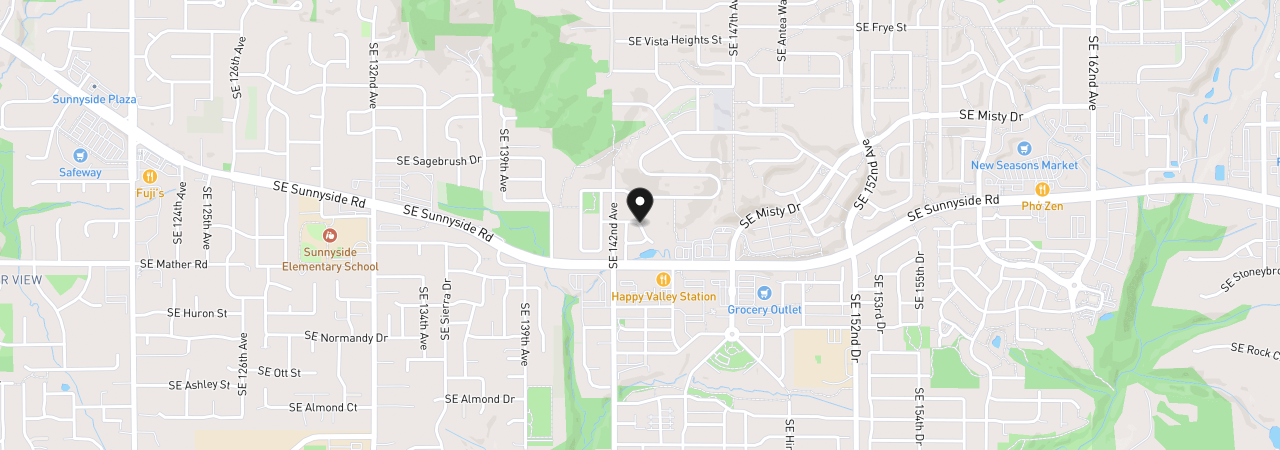 Map showing the location of 0 Summerfield Way, Clackamas, OR 97086