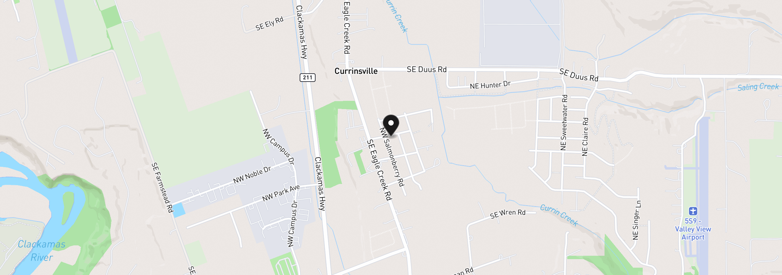 Map showing the location of 2855 NW Kingfisher Rd, Estacada, OR 97023