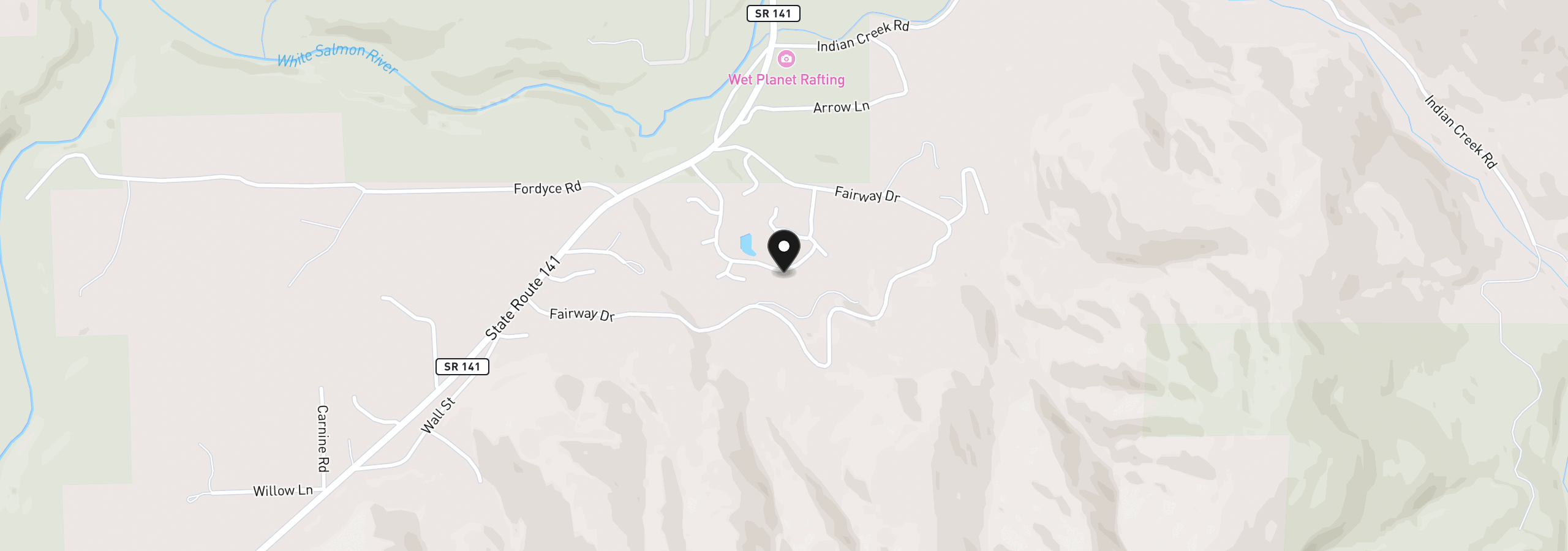 Map showing the location of Lot 17 Husum Greens, White Salmon, Wa 98672