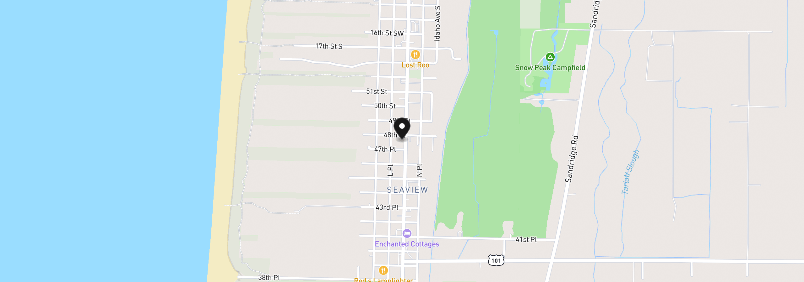 Map showing the location of 4711 Pacific Way, Seaview, Wa 98644
