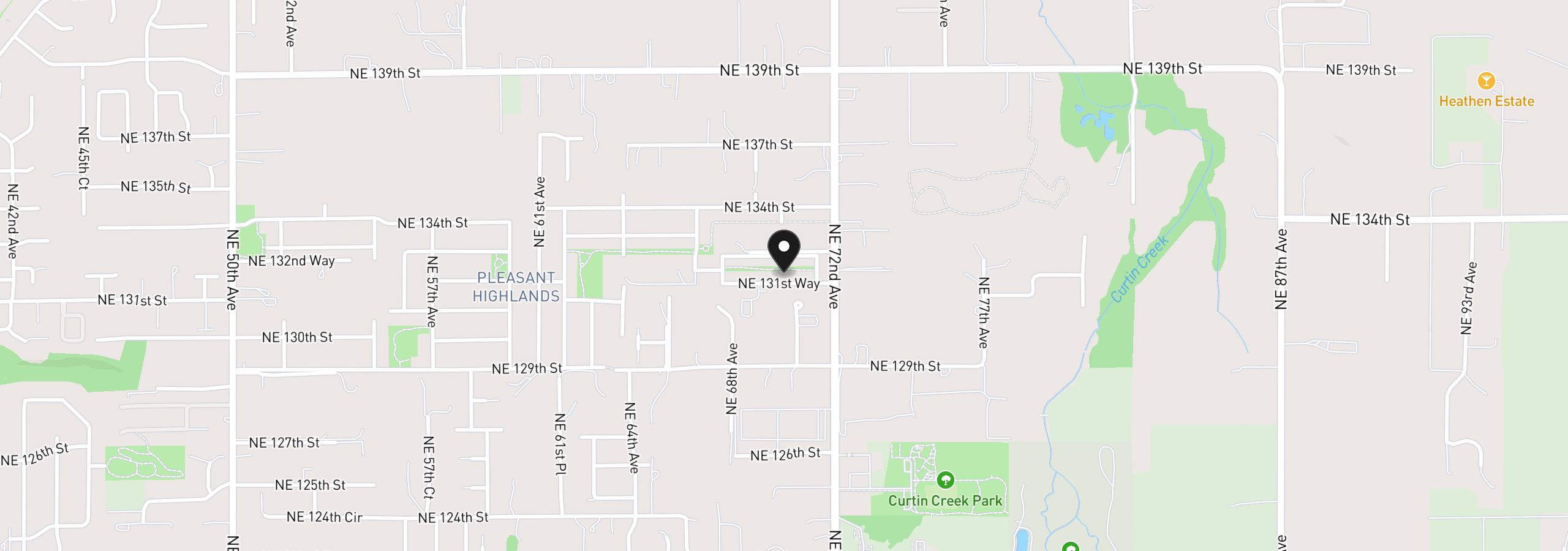 Map showing the location of 6950 NE 131st Way, Vancouver, Wa 98686