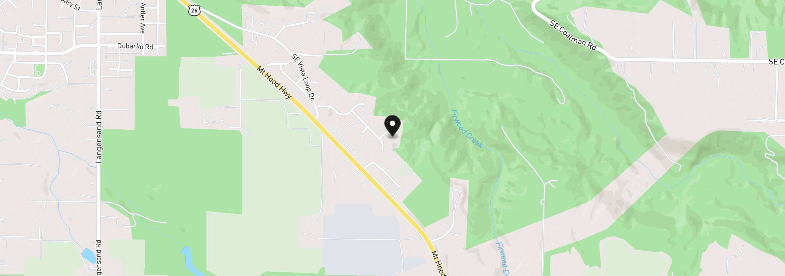 Map showing the location of 19070 Ochoco Ct 72, Sandy, OR 97055