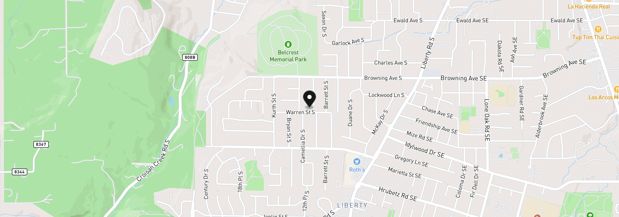Map showing the location of 4193 Oakman St, Salem, OR 97302
