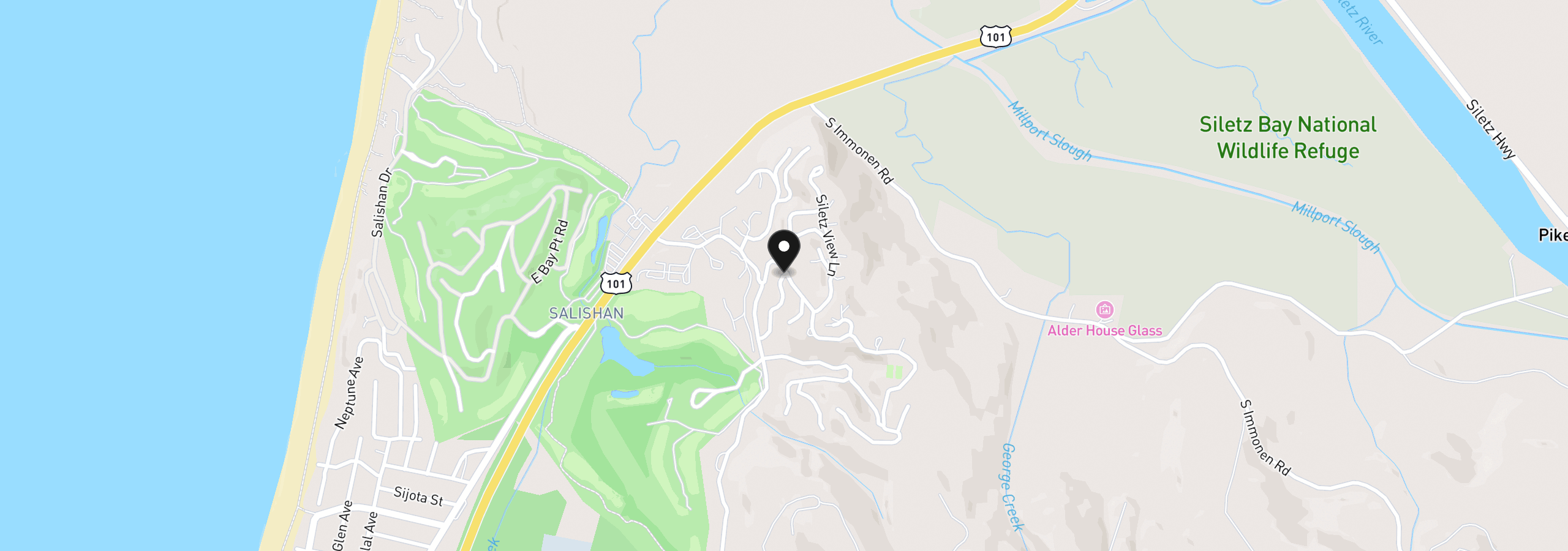 Map showing the location of 488 Lookout Dr, Gleneden Beach, OR 97388