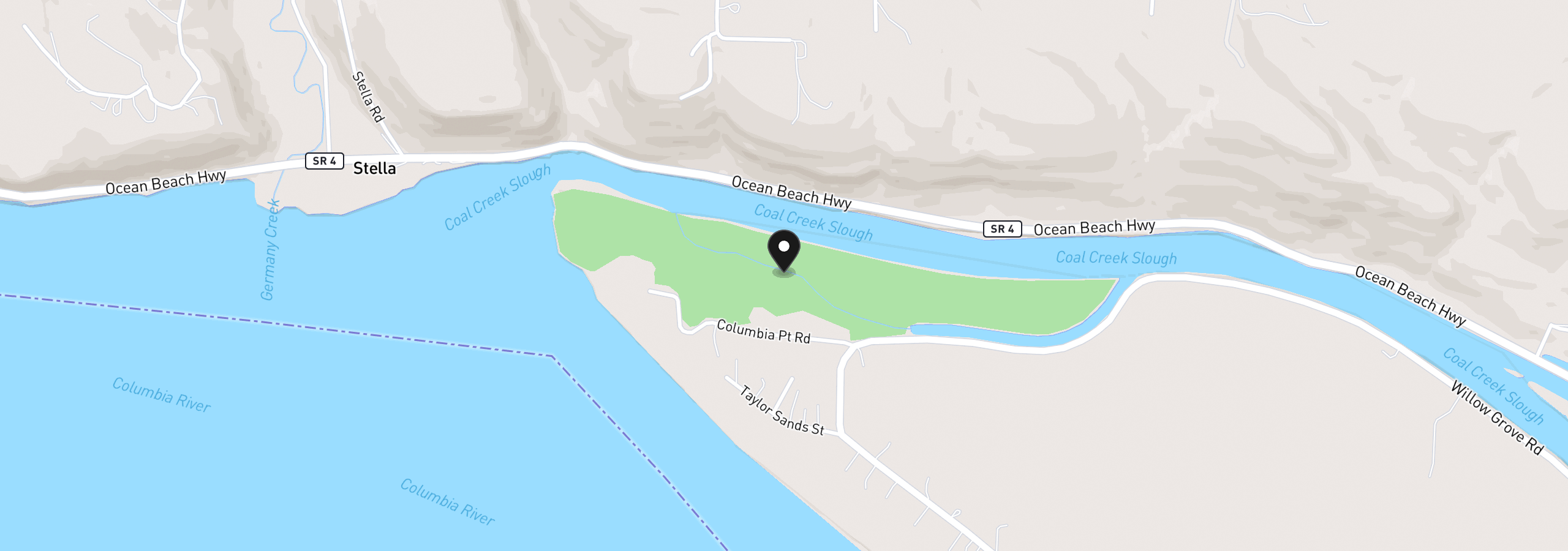 Map showing the location of 211 Columbia Point Rd, Longview, Wa 98632