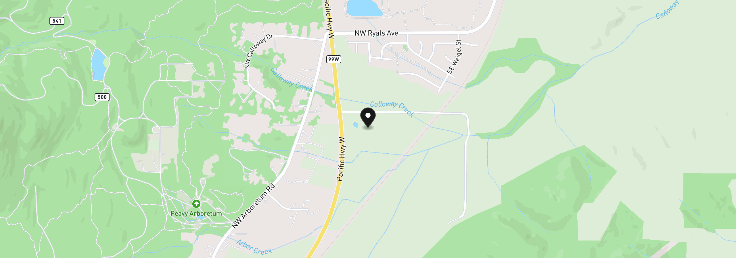 Map showing the location of 0 Crane Ln, Corvallis, OR 97330